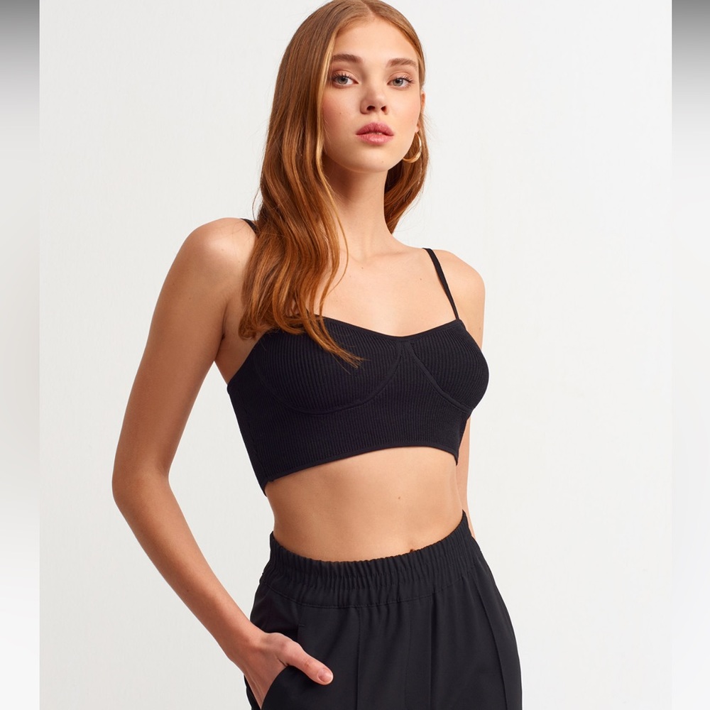Knit Bustier with strap adjustment ring brand new